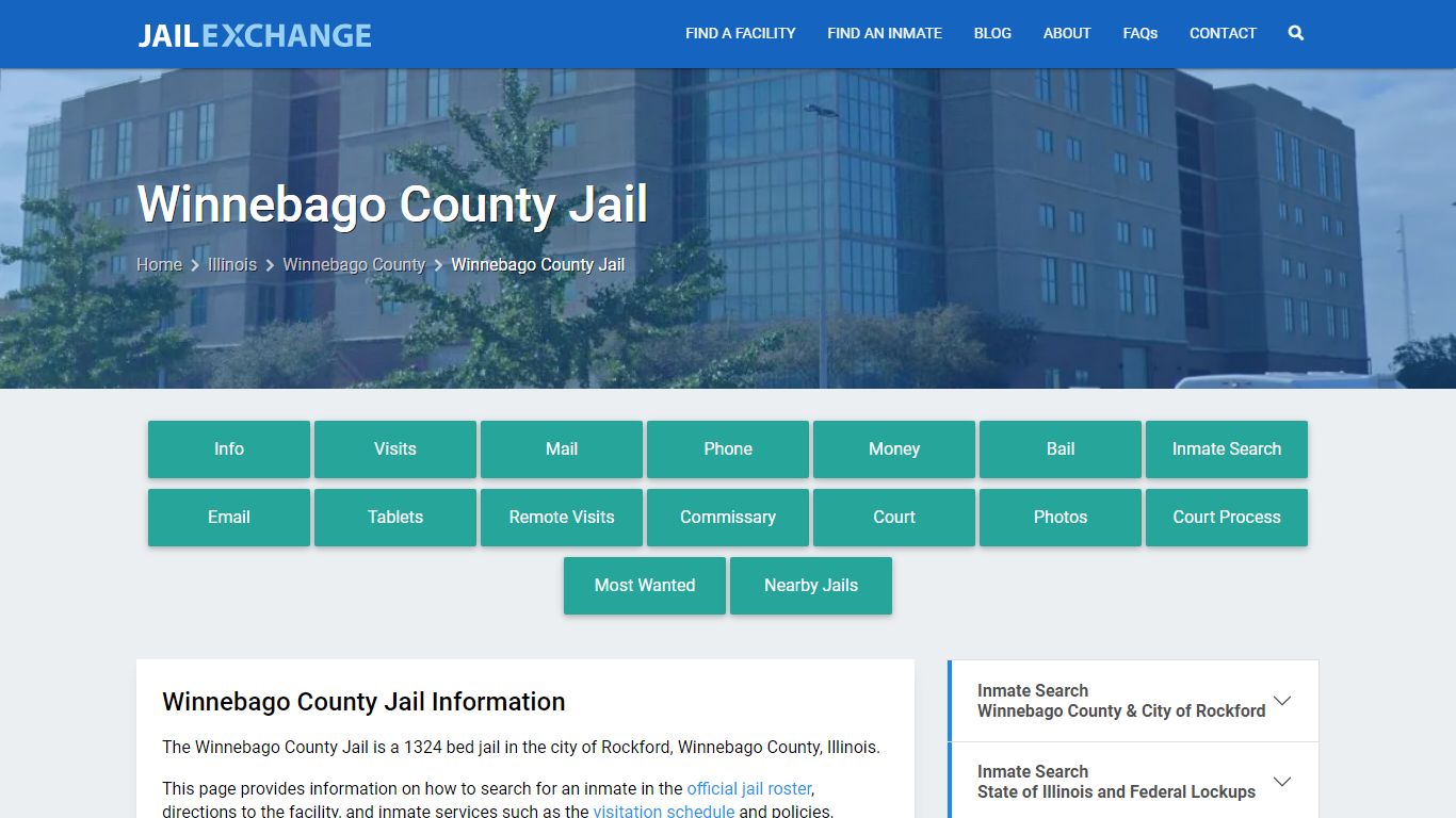 Winnebago County Jail, IL Inmate Search, Information